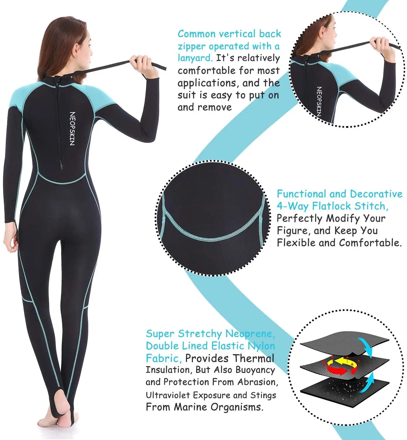 Women's Neoprene wetsuit - Sport Amateur