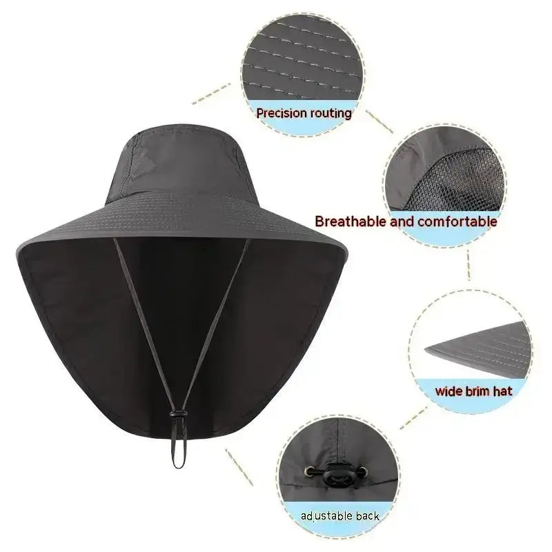 Cap for hiking fishing outdoor hat with flap - Sport Amateur