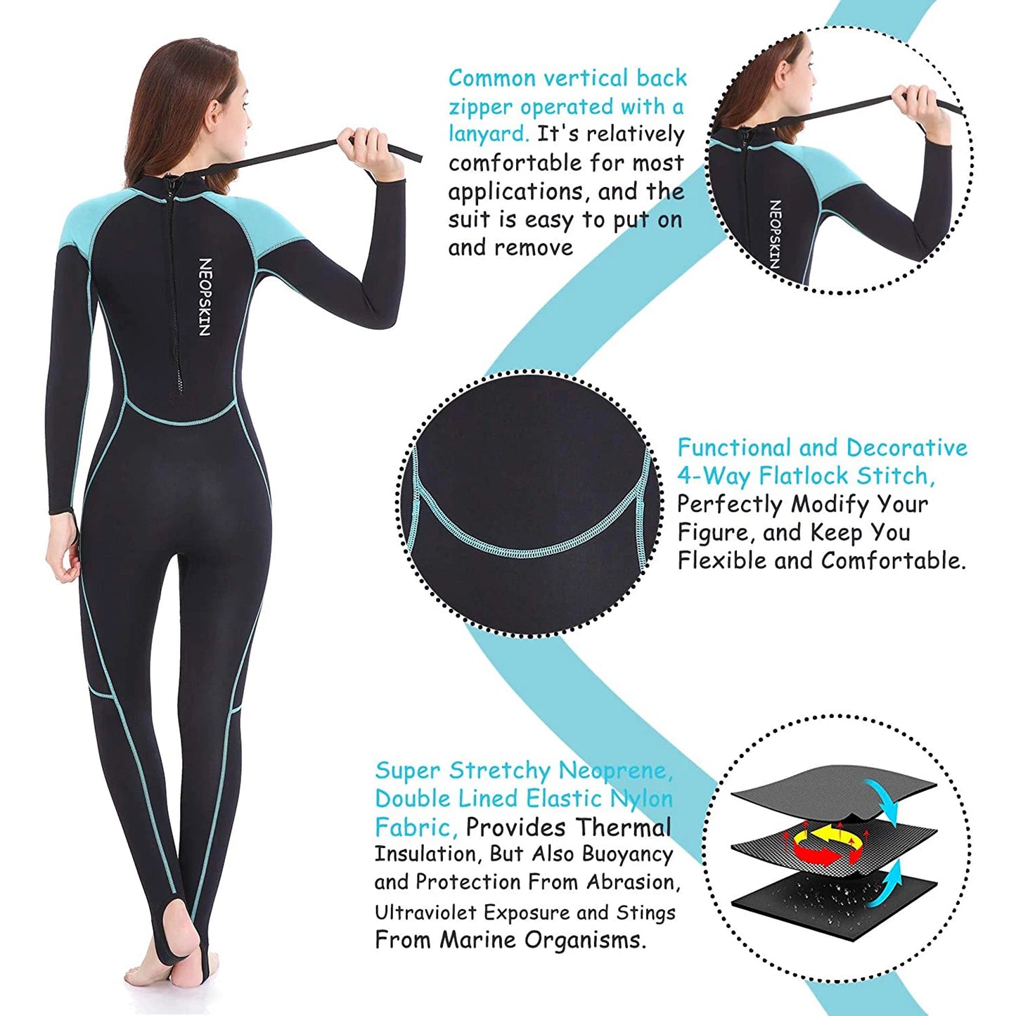 Women's Neoprene wetsuit - Sport Amateur