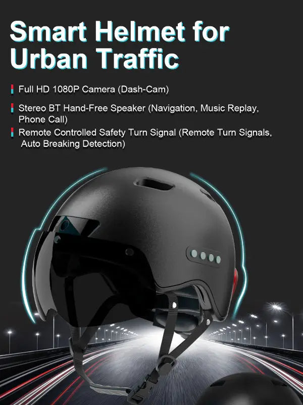 Smart Helmet With Turn Signal - Sport Amateur